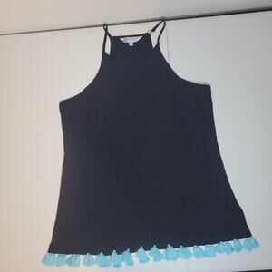 Escapada Living Tassel Hem Sleeveless Boho Festival Tank Women’s M Resort Ready